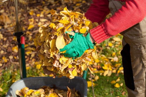 Workers handling rubbish waste removal