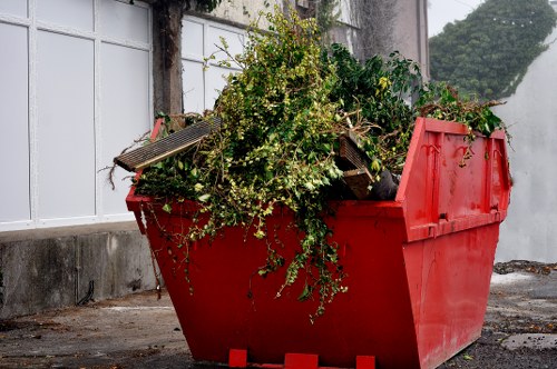 Community participating in waste removal