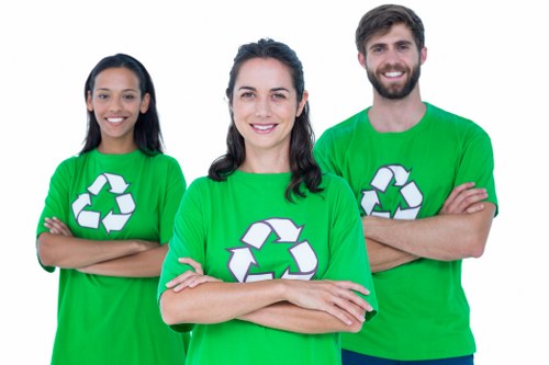 Waste segregation process on a construction site